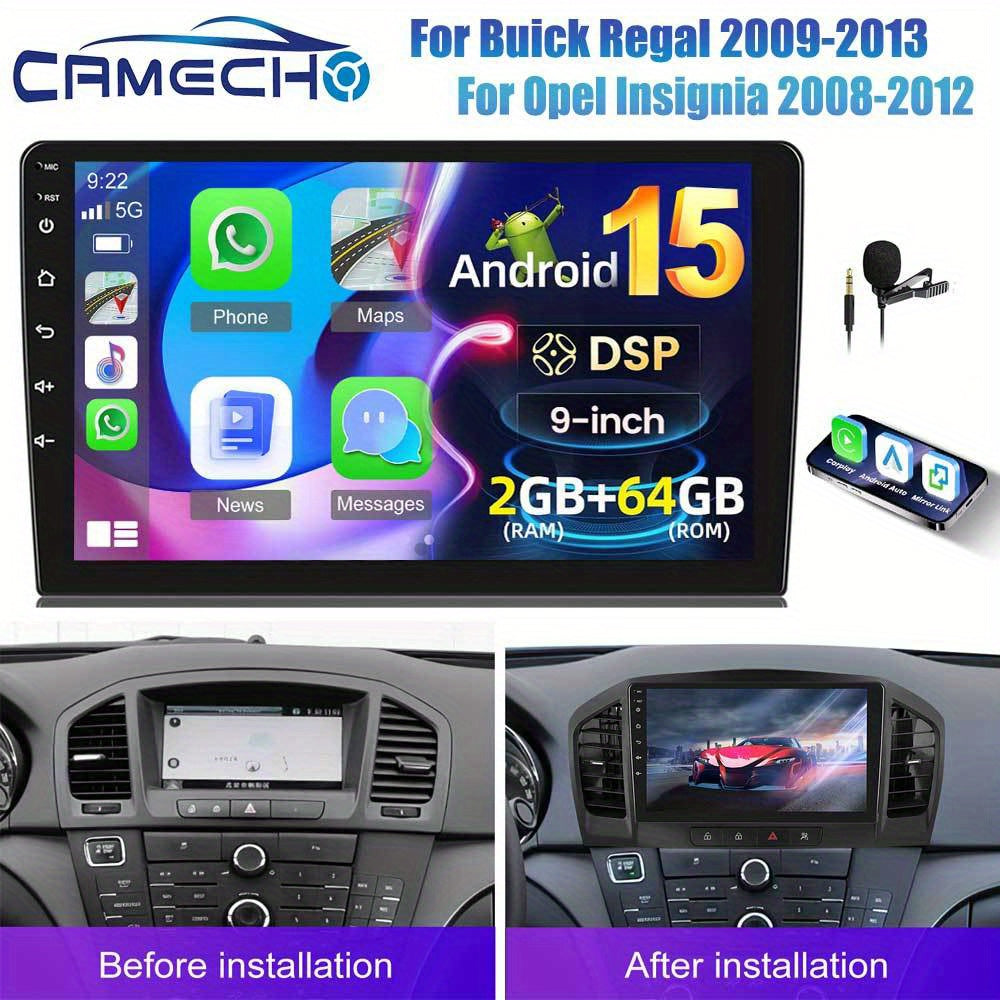 Autoradio Mazda 6 Rui Wing – Multimedia Systeem – Infotainmentsysteem – Touchscreen Radio – Car Stereo – Draadloos CarPlay & Android Auto – 9 Inch HD IPS Scherm – AHD Achteruitrijcamera & HiFi Audio