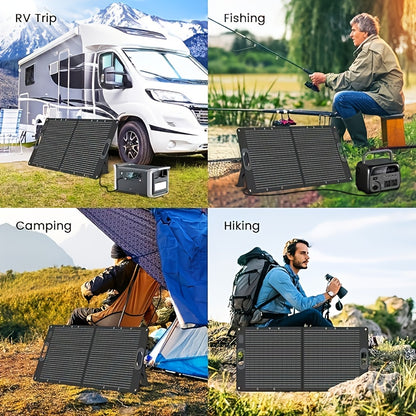 Vouwbaar Zonnepaneel – Opvouwbaar Solar Paneel – Draagbaar Zonnepaneel – Camping Zonnepaneel – 100W Hoog Rendement – ETFE Waterbestendig Design