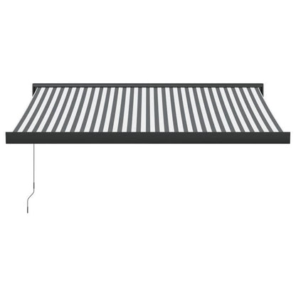 Laifel extends 3.5x2.5m dust and aluminum anthracite and white Removable Outdoor Practical, Backyard Shelter, Contemporary Shade, Stylish Cover, Durable Fabric, Adjustable Awning, Portable Shade, Camping Gear, Patio Decor