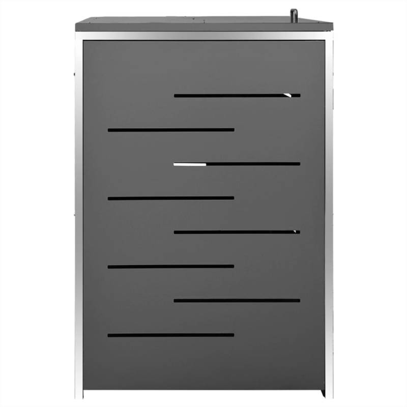 Afvalcontainer – Vuilnisbak – Kliko – Buitenprullenbak – Afvalemmer – Roestvrij Staal & Verzinkt Staal – 3 Ton Capaciteit 207x77,5x115 cm