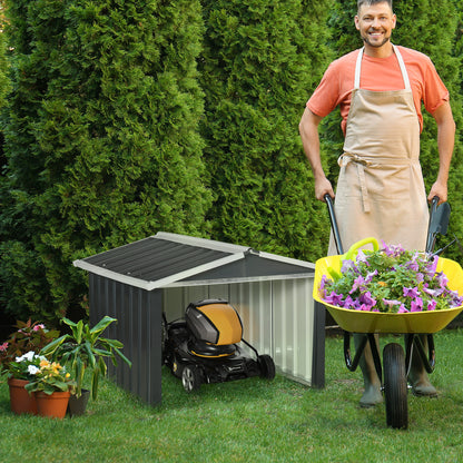 Robotmaaier Garage – Robotmaaier Schuur – Tuinberging – Opbergbox – Grasmaaier Bescherming – Met Schuifdeuren – Stalen Frame – Weerbestendig Antraciet