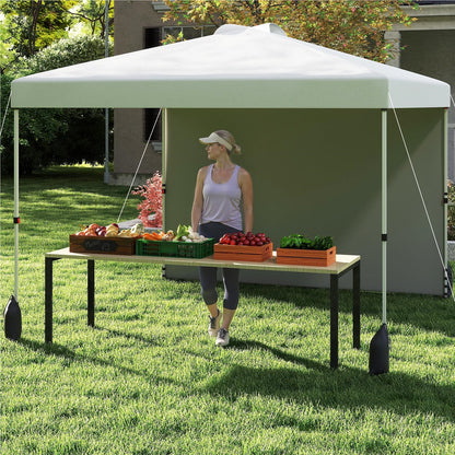 Pop-up Tuinpaviljoen 3x3 M – Partytent – Schaduwdoek – Vouwtent – Zonnescherm – UV50+ Bescherming – Waterafstotend Oxford Stof – Inclusief Zijwand & Zandzakken