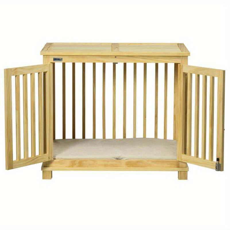 Houten Hondenmand – Hondenhuisje – Huisdierbed – Hondenkussen – Hondenbench – Natuurlijk Hout – Ruim Interieur – Ventilatierooster & Afneembare Tray