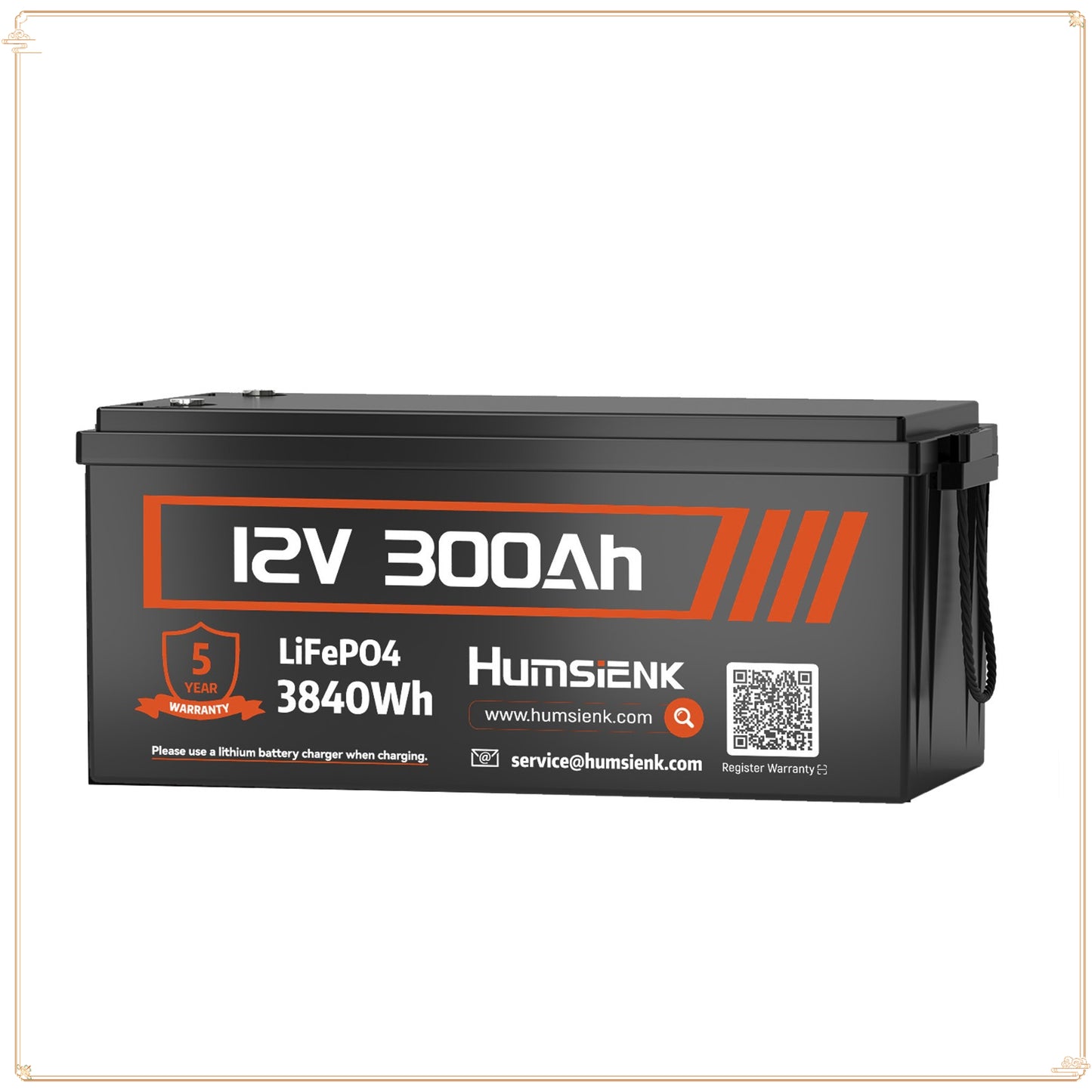 12V 300Ah LiFePO4 Accu – Lithium Accu – Diepcyclische Accu – Energieopslag Batterij – RV Accu – 3840Wh Capaciteit – Ingebouwde 100A BMS Veiligheid
