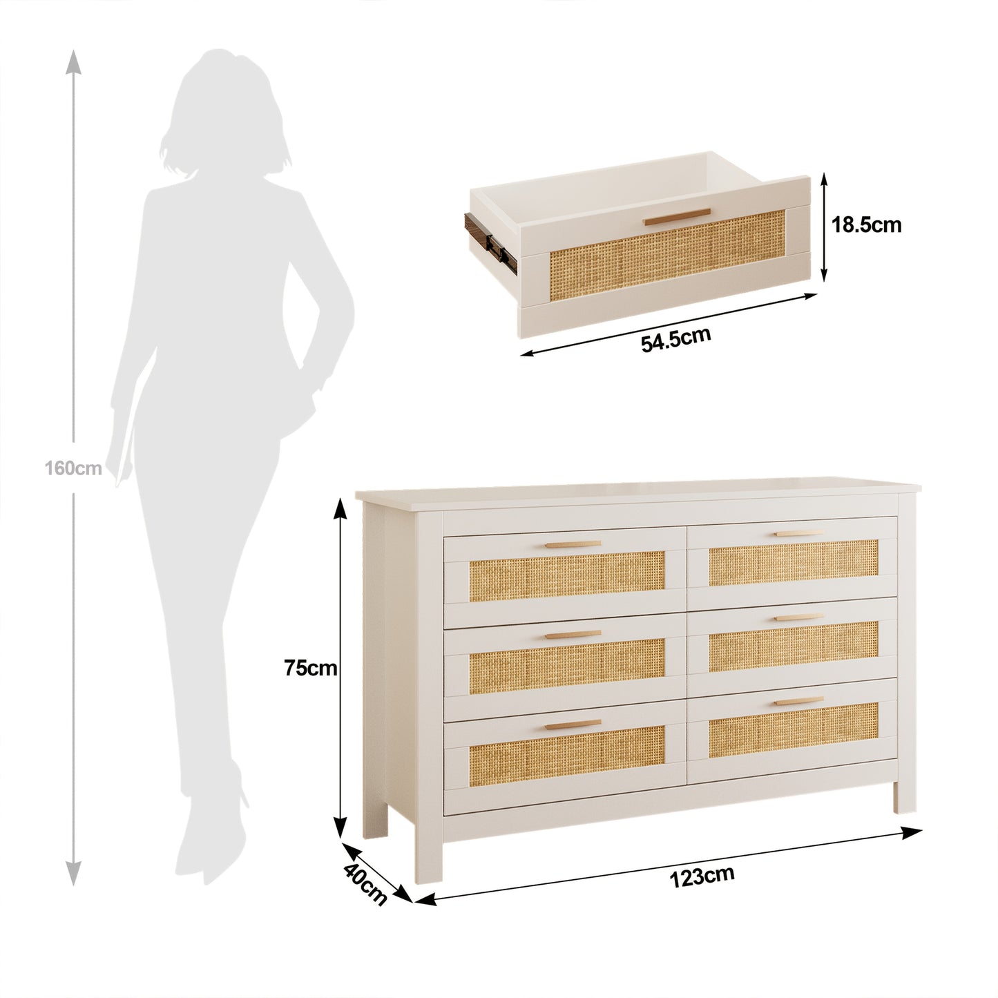 Schoenenkast – Schoenenrek – Schoenenopberger – Schoenenbank – Kast – 3 Kleppen Voor 18 Paar Schoenen – Ruimtebesparend Wit Met Houtaccenten 72x26x112cm