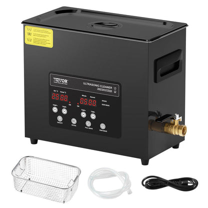 6L Ultrasonic Cleaner 180W Digital Ultrasonic Cleaner with Gentle Mode And Improved Degassing, 40Khz Industrial Jewelry Cleaner with Heating And Timer, for Glasses And Watches