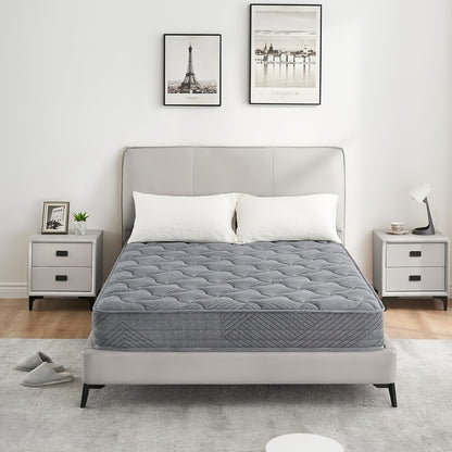 Pocketveringmatras – 7-Zone Matras – Orthopedisch Matras – Foam Matras – Luxe Matras – Grijs – 140x200 cm – Hoogte 21 cm – Plush Comfort – Duurzame Constructie