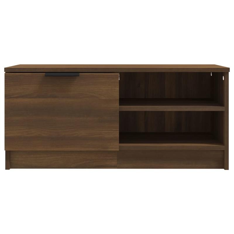 Tv-meubelen 2 st 80x35x36.5cm bewerkt hout bruin eikenkleur This TV stand is a convenient place to store various items, keeping your furniture neatly organized. Made of high-quality wood, the cabinet is strong and stable., Me