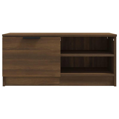 Tv-meubelen 2 st 80x35x36.5cm bewerkt hout bruin eikenkleur This TV stand is a convenient place to store various items, keeping your furniture neatly organized. Made of high-quality wood, the cabinet is strong and stable., Me