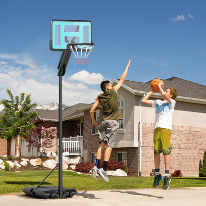 Basketbalpaal – Basketbalstandaard – Basketbalring – Basketbalring Met Net – Verstelbare Hoogte 146-236 cm – Stalen Frame En Verrijdbaar