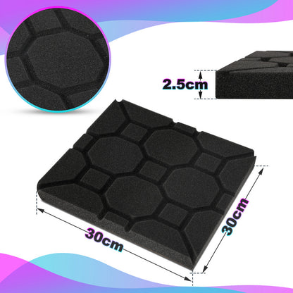Akoestische Foam Panelen – Geluidsisolatie Platen – Geluidsabsorberende Tegels – Soundproof Panels – Zelfklevend Geluiddempend – 24 Stuks – Echo Vermindering – Eenvoudige Montage