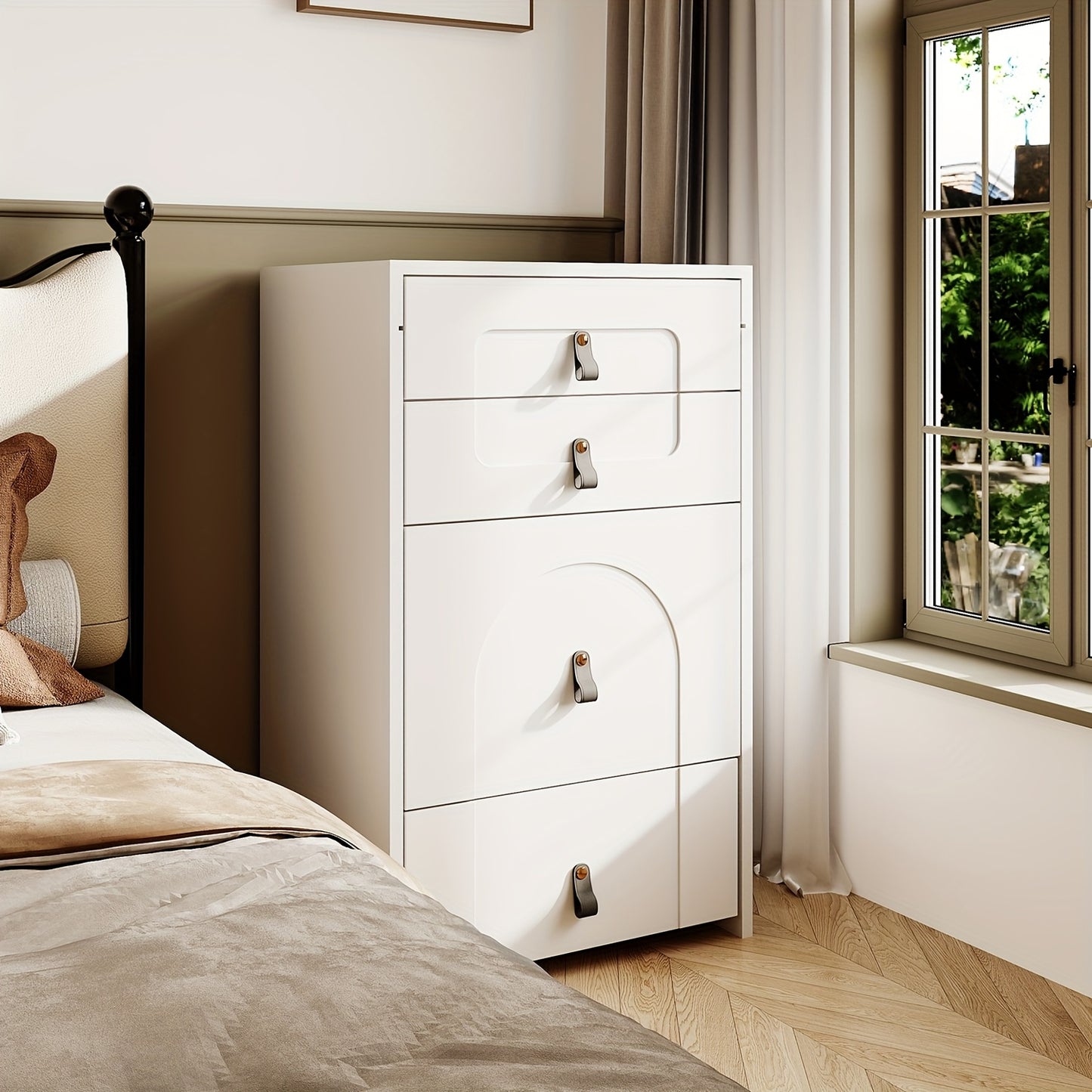 Make-up Tafel – Kaptafel – Schminktisch – Visagietafel – Make-up Meubel – Met Krukje – 3 Lades – Wit – Multifunctionele Opbergruimte – Spiegel