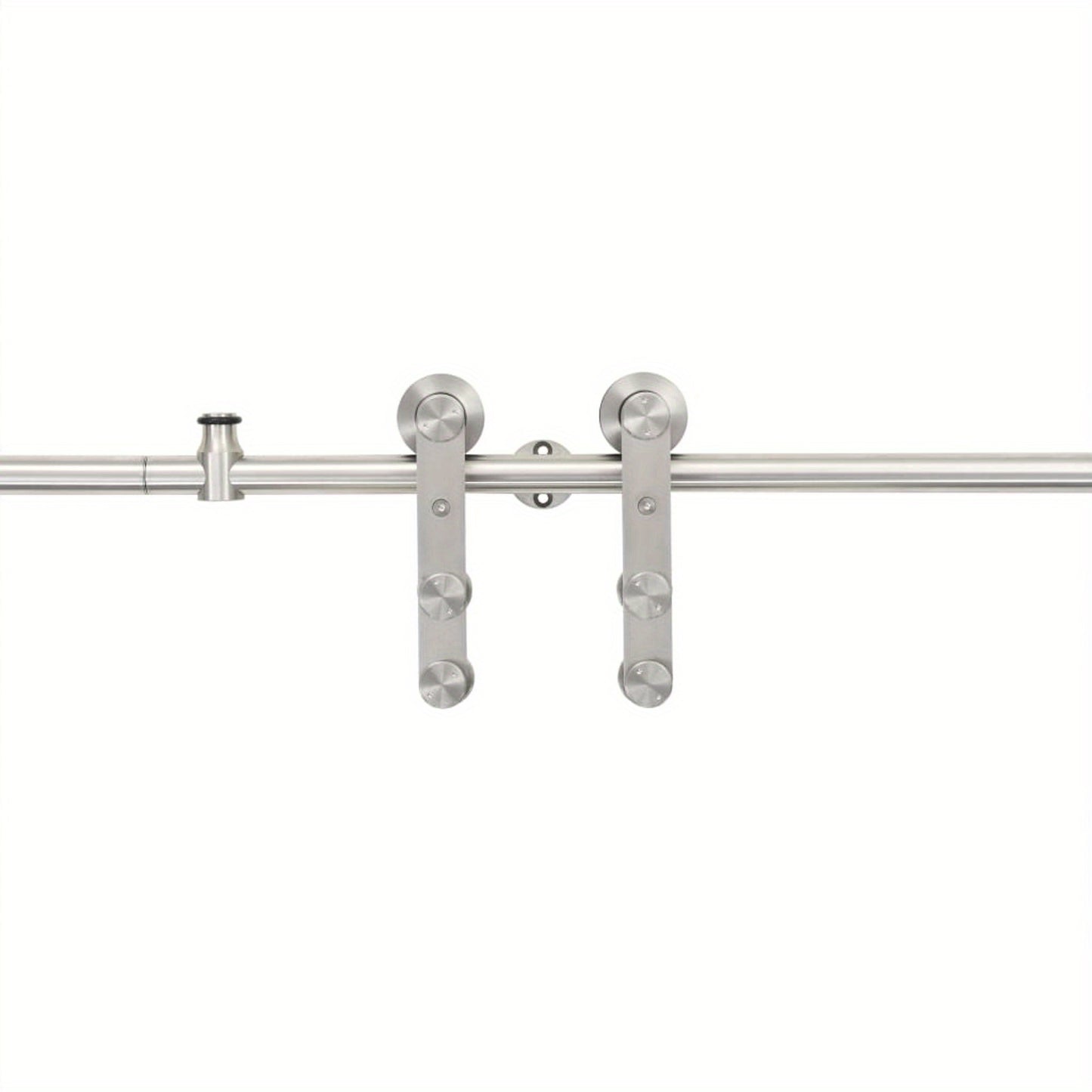 Schuifdeurbeslag Kit – Schuifdeursysteem – Deurscharnier – Railset – Schuifdeurrails – Roestvrijstaal 183 cm – Zilver – Duurzaam & Makkelijk te Monteren