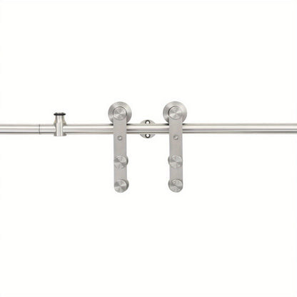 Schuifdeurbeslag Kit – Schuifdeursysteem – Deurscharnier – Railset – Schuifdeurrails – Roestvrijstaal 183 cm – Zilver – Duurzaam & Makkelijk te Monteren