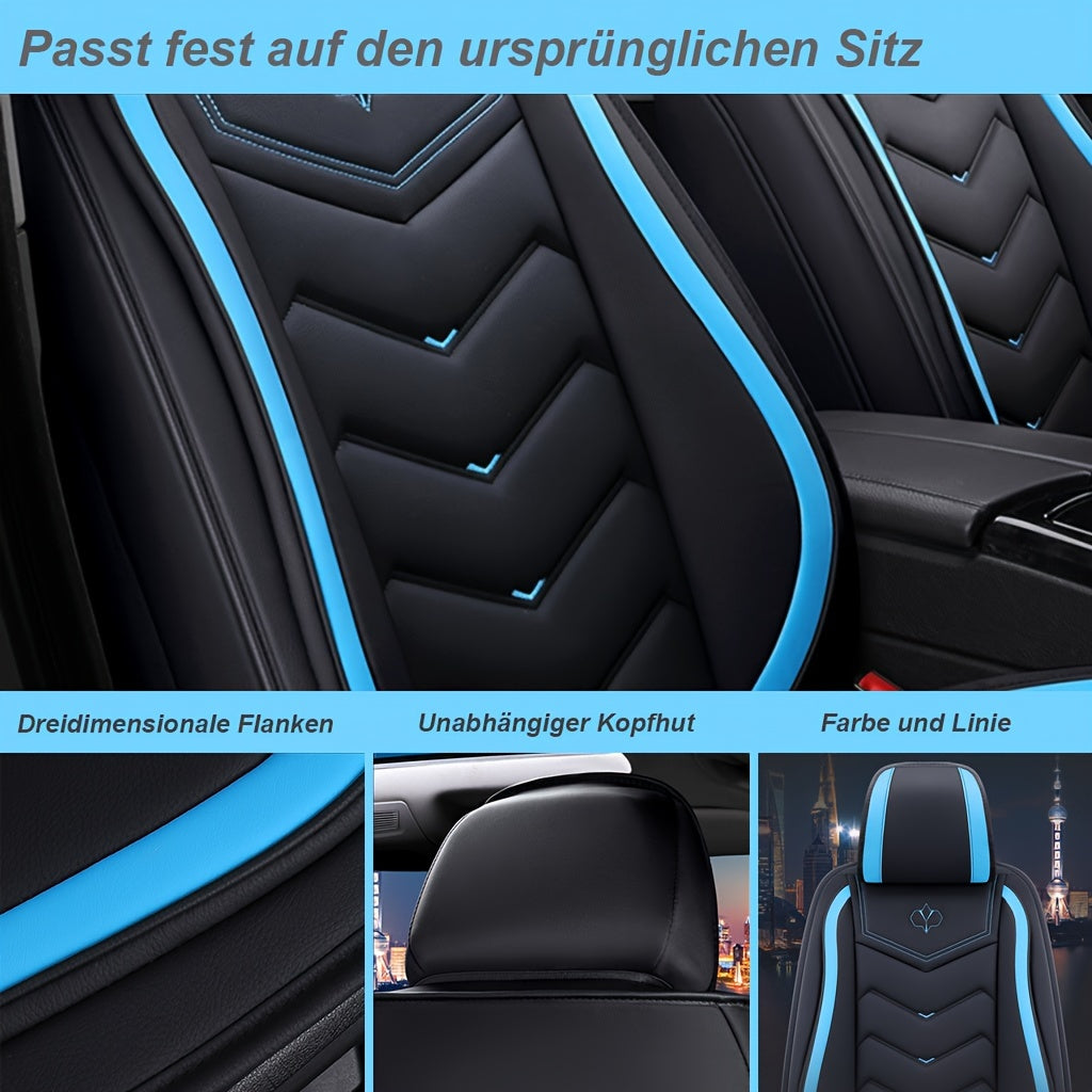 Autostoelhoes – Stoelhoes Auto – Autostoelbeschermer – Stoelhoezenset – Universele Stoelhoezen – Kunstleer & Sponsvulling – Eenvoudig te Installeren