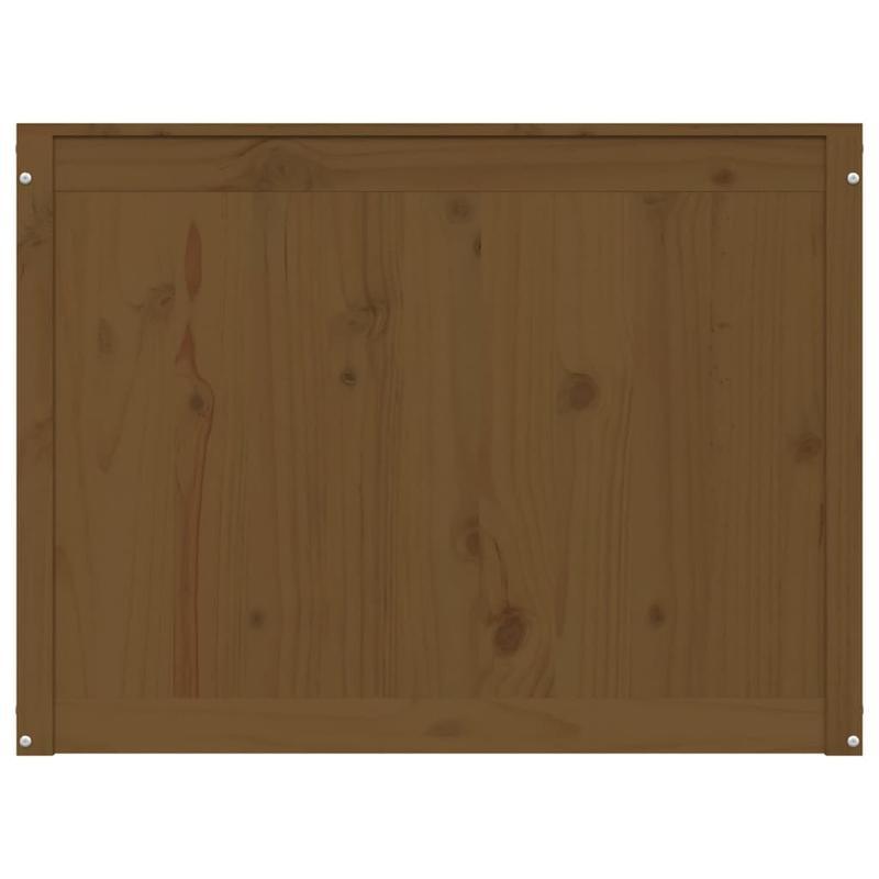 Houten kist – Opbergkist – Opbergbox – Houten krat – Bergruimte – Massief dennenhout – Honingbruin – 88,5 x 44 x 66 cm – Stevige constructie – Handgemaakt rustiek design