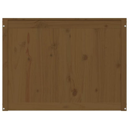 Houten kist – Opbergkist – Opbergbox – Houten krat – Bergruimte – Massief dennenhout – Honingbruin – 88,5 x 44 x 66 cm – Stevige constructie – Handgemaakt rustiek design