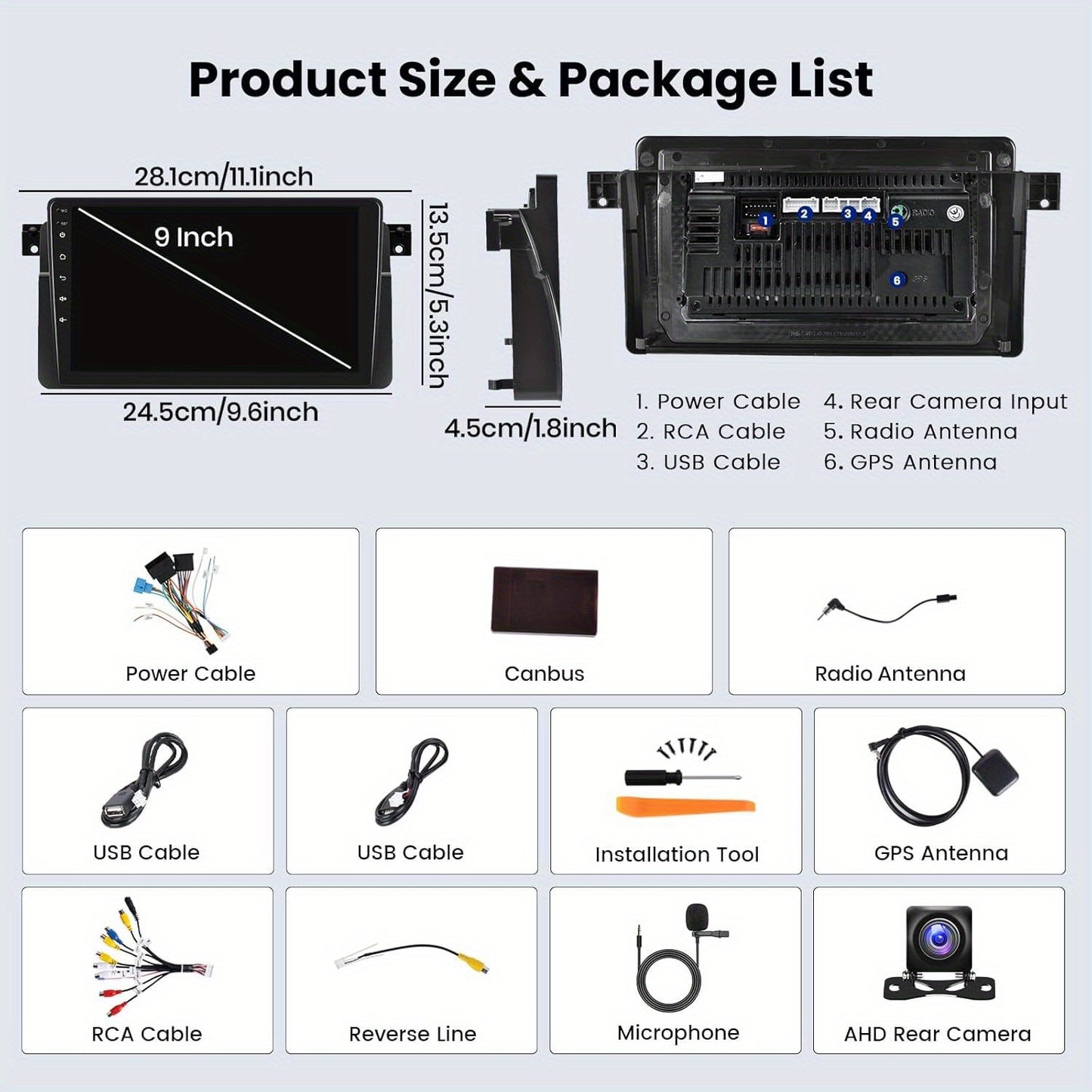 Android 13 Autoradio – Car Stereo – Multimedia Systeem – Navigatie Unit – Touchscreen Radio – Draadloze CarPlay & Android Auto – 9 Inch HD Scherm – Ingebouwde GPS & Achteruitrijcamera
