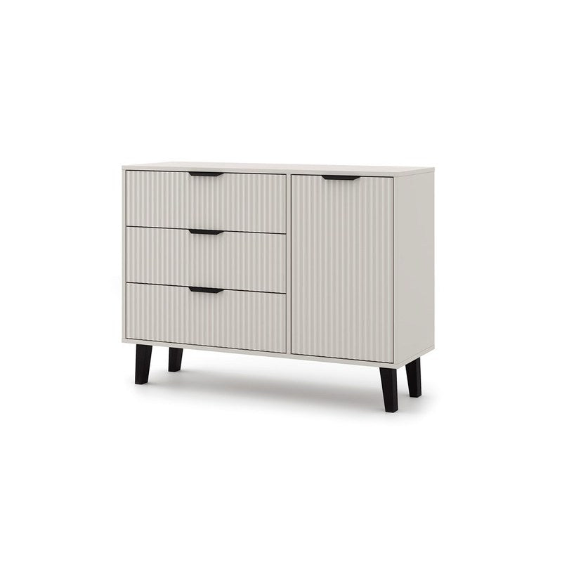 Dressoir – Ladenkast – Opbergkast – Meubel – Kast – Cashmere Beige – Compact Slank Design – Textuur Fronten