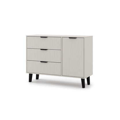 Dressoir – Ladenkast – Opbergkast – Meubel – Kast – Cashmere Beige – Compact Slank Design – Textuur Fronten