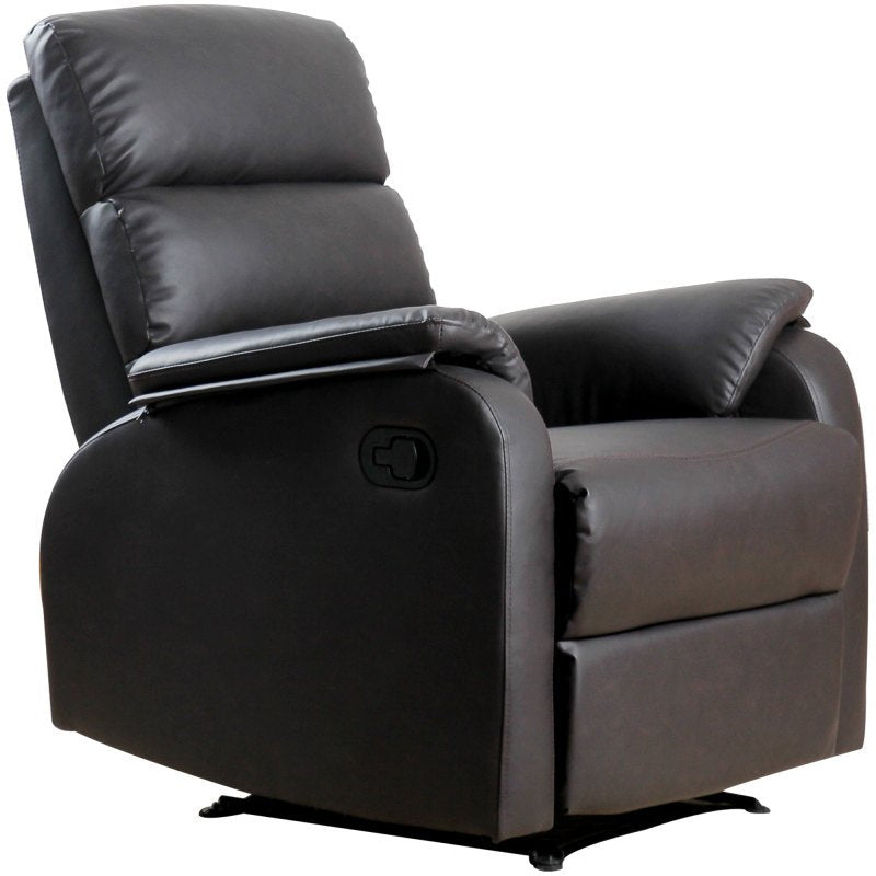Relaxfauteuil – Verstelbare Fauteuil – Relaxstoel – Zithoekstoel – Loungestoel – Bruin – Ergonomisch – Zacht Gestoffeerd – Houten Frame – 74x91x99 cm