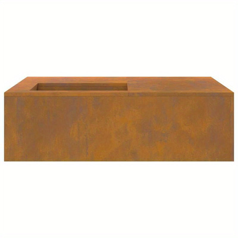 Vuurschaal – Vuurkorf – Tuinhaard – Sfeerhaard – Buitenhaard – Robuust Cortenstaal – Inclusief Houtopslag 100x100x30 cm
