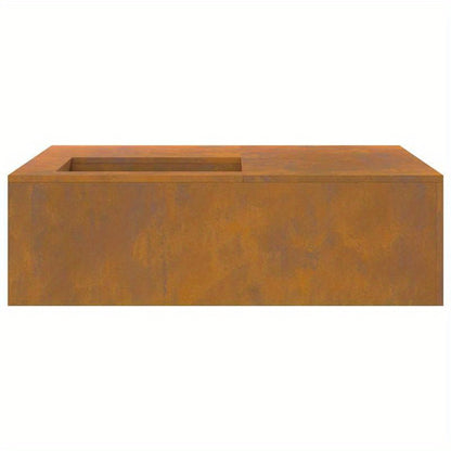 Vuurschaal – Vuurkorf – Tuinhaard – Sfeerhaard – Buitenhaard – Robuust Cortenstaal – Inclusief Houtopslag 100x100x30 cm
