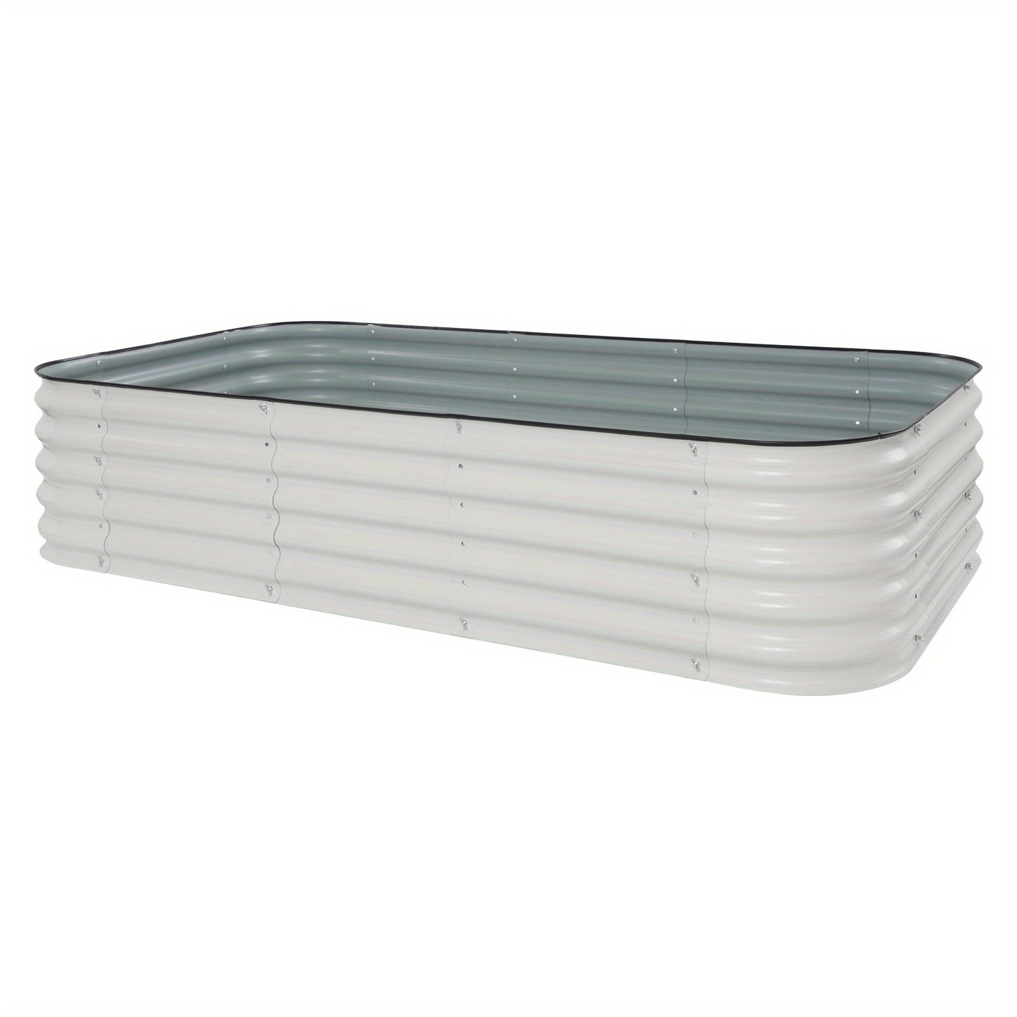 Heavy-Duty Galvanized Steel Raised Garden Bed - Extra Large 119.38x60.96x27.94 cm Outdoor Planter Box, Elevated Garden Bed for Vegetables, Herbs, Flowers - Rust-Resistant, Easy Assembly, Improved Drainage & Soil Erosion Preve