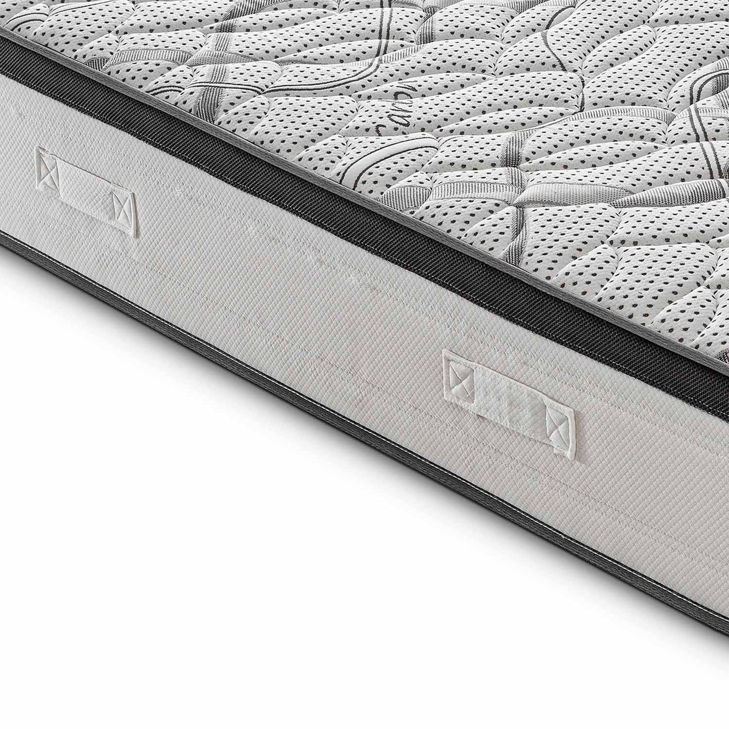 ROYAL DELUXE Mattress with MEMORY Effect - High-Density HR Foam - 100% Orthopedic Made in Italy - Cover with CARBONIO Relaxing Effect
