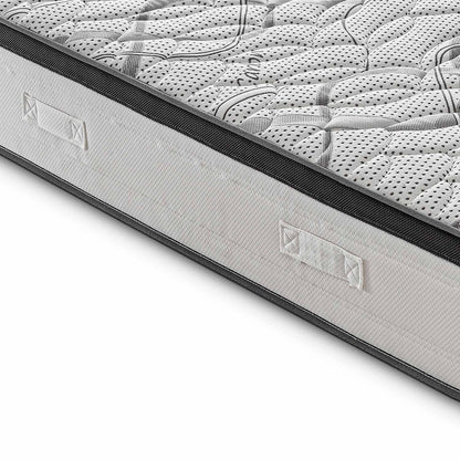 ROYAL DELUXE Mattress with MEMORY Effect - High-Density HR Foam - 100% Orthopedic Made in Italy - Cover with CARBONIO Relaxing Effect