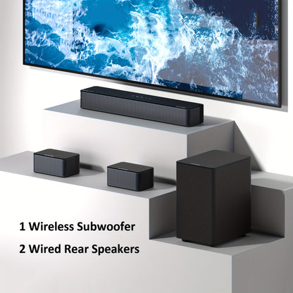 Soundbar – Home Theater Systeem – Surround Geluid – Draadloze Subwoofer – Audio Set – 410W Pieks Vermogen – Dolby Atmos 5.1 Surround