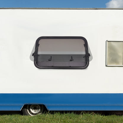 Motorhome Raam – Caravan Raam – Camper Raam – Zijraam – Push Window – Met Vliegengaas – Aluminium – 900 x 550 mm – Wit