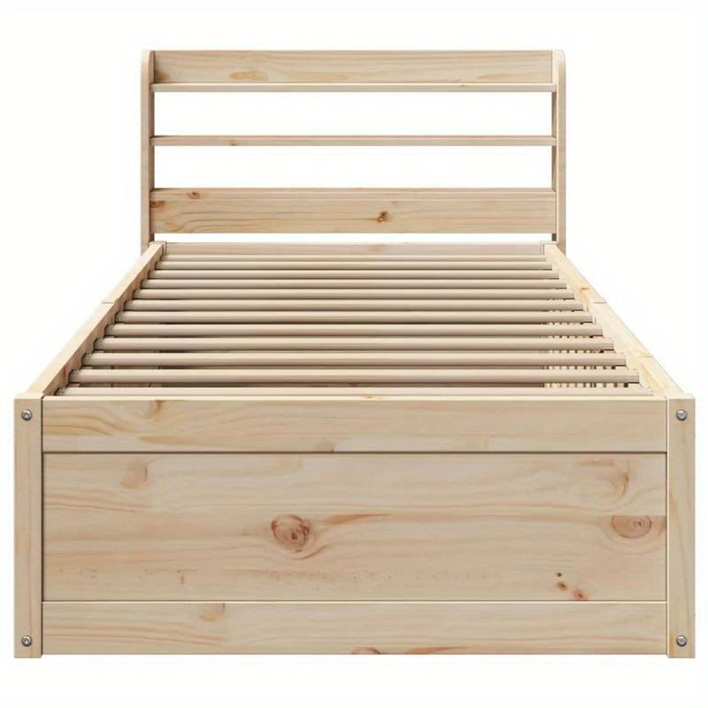 Bedframe – Huisbed – Eenpersoonsbed – Bedbodem – Slaapbank – Marrone – Massief Dennenhout – 90x190 cm – Stevig & Duurzaam