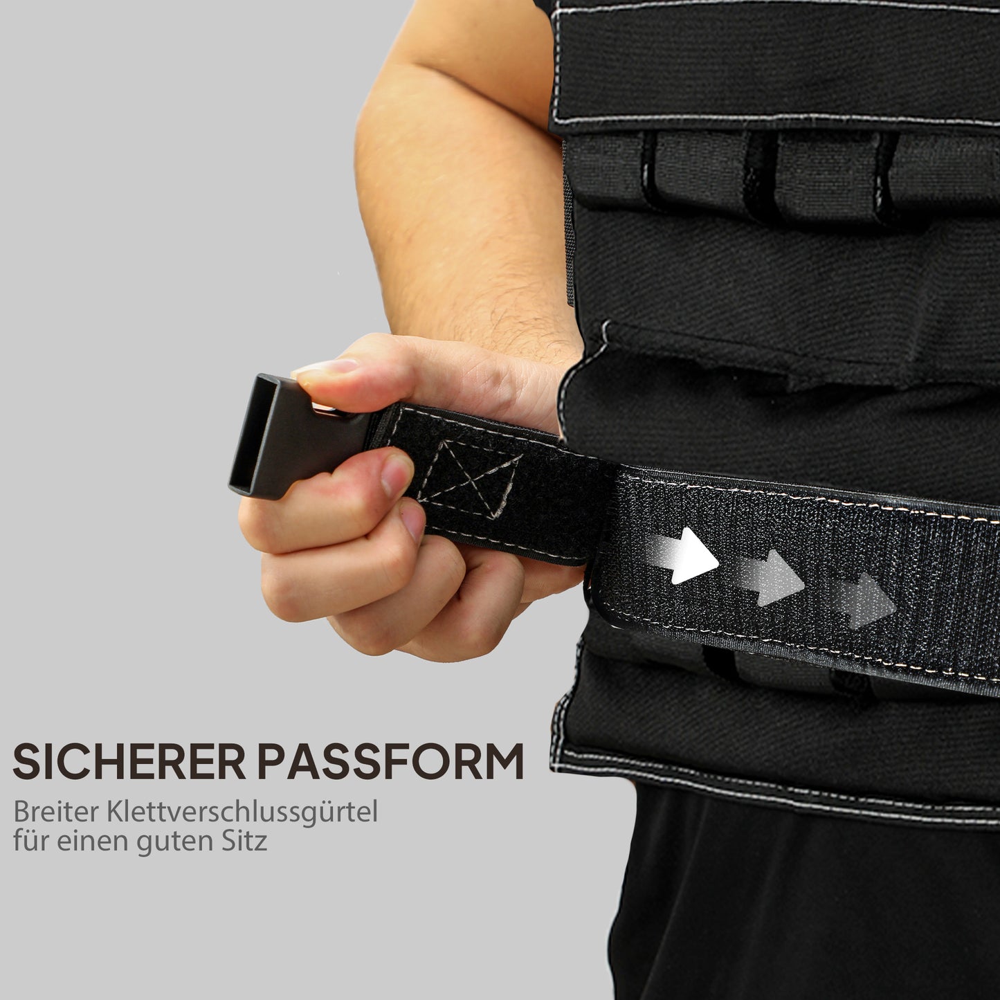 Gewichtsvest – Gewichtsvestje – Verstelbare Gewichtsvest – Trainingsvest – Weerstandsvest – Verstelbaar Tot 20 Kg – Reflecterende Strips – Zwart