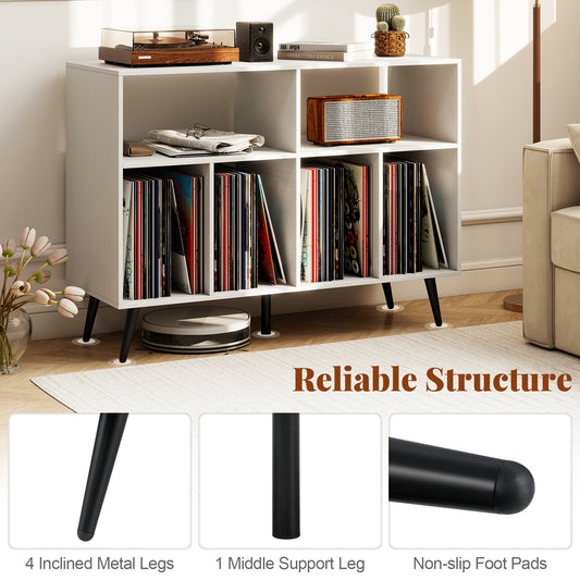 Platenspelerstandaard – Platenspeler Meubel – Draaitafelstandaard – Vinyl Rek – Platenkast – 3 Laags Design – 5 Robuuste Metalen Poten – Anti-Kantelbeveiliging