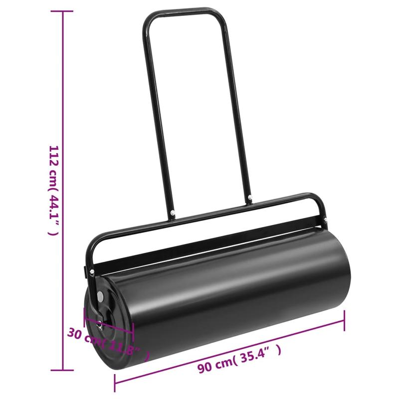Gazonwals – Graszodenwals – Tuinwals – Rolwals – Graswals – Metaal – 63 Liter Vulvolume – Duurzame Stalen Handgreep