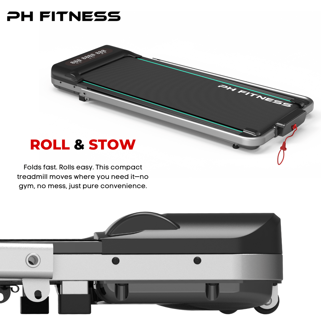 Loopband – Treadmill – Hardloopband – Wandelmachine – Fitnessapparaat – Inklapbaar Design – 1,5PK Motor – Bluetooth App – 130kg Draagvermogen – 12 Trainingsprogramma’s