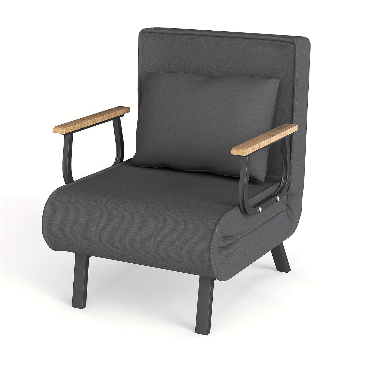 Slaapstoel – Slaapfauteuil – Vouwstoel – Zetelbed – Stoelbed – Matcha Groen – 5-Standen Verstelbare Rugleuning – Traagschuim Comfort