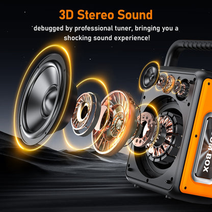 Karaokemachine – Draagbare Speaker – Bluetooth Karaoke Set – Karaoke Luidspreker – Draadloze Microfoons – 3D Surround Geluid – Dynamische LED Verlichting