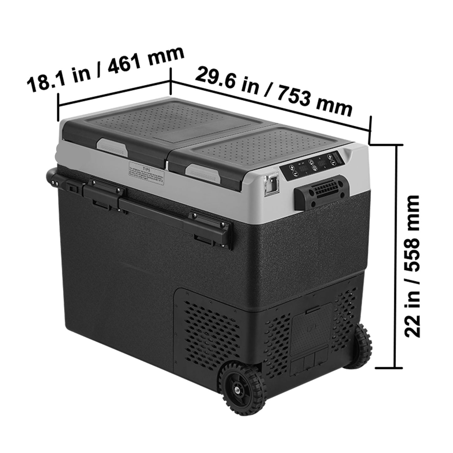 Draagbare Compressor Koelkast – Mobiele Koelbox – Camping Koelkast – Vriesbox – 58 Liter – Fluisterstil – Instelbare Temperatuur