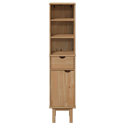 Badkamerkast – Kolomkast – Opbergkast – Wastafelonderkast – Badkamermeubel – Massief Dennehout – Compact 35x30x159 cm