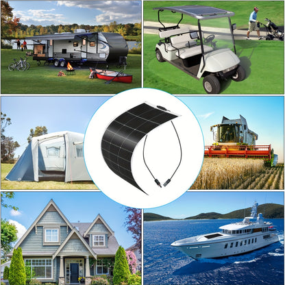 Zonnepanelen Kit – Zonnepaneel Set – Solar Kit – Flexibel Zonnepaneel – Off-Grid Zonnepaneel – 500W Vermogen – Monokristallijn, Lichtgewicht & Waterdicht