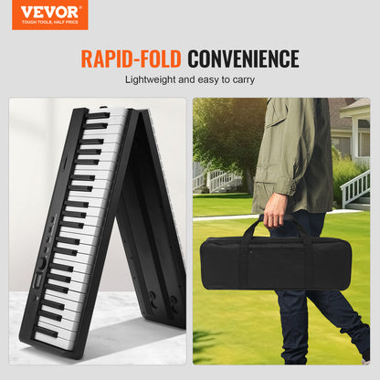 88 Toets Vouwbaar Keyboard – Draagbaar Piano Keyboard – MIDI Keyboard – Elektronische Piano – Opvouwbaar Keyboard – Bluetooth 5.0 Connectivity – Verstelbare Standaard