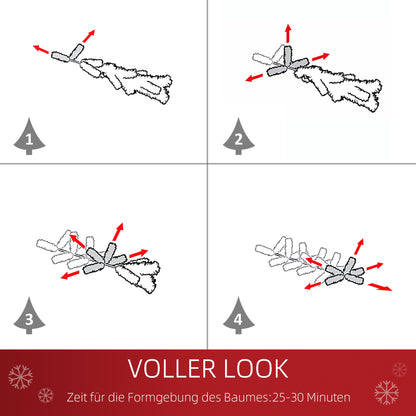Kunstkerstboom – Nepkerstboom – Kerstboom – Kersteverlichting – Groen – 1,8 Meter Hoog – Realistische Takken van PVC en PE