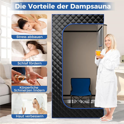Stoombad – Sauna Tent – Indoor Sauna – Stoomcabine – Wellness Tent – 3 Liter Stoomgenerator – Instelbare Temperatuur 35-63°C