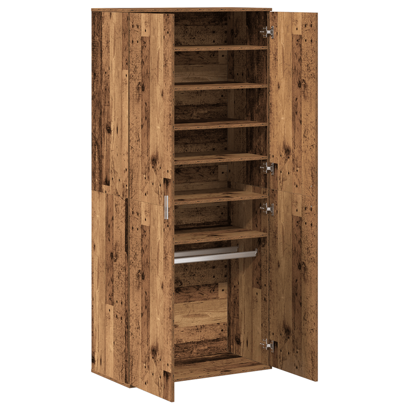Highboard – Dressoir – Opbergkast – Ladekast – Sideboard – Altholz Spanplatten – Compact 80x39x178 cm – Duurzaam & Stevig
