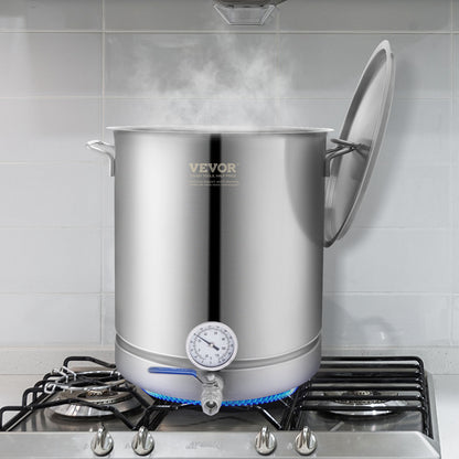 Brouwketel – Brouwpan – Maischketel – Bierbrouwketel – Fermentatieketel – 60 Liter Capaciteit – Roestvrij Staal Tri Ply Bodem