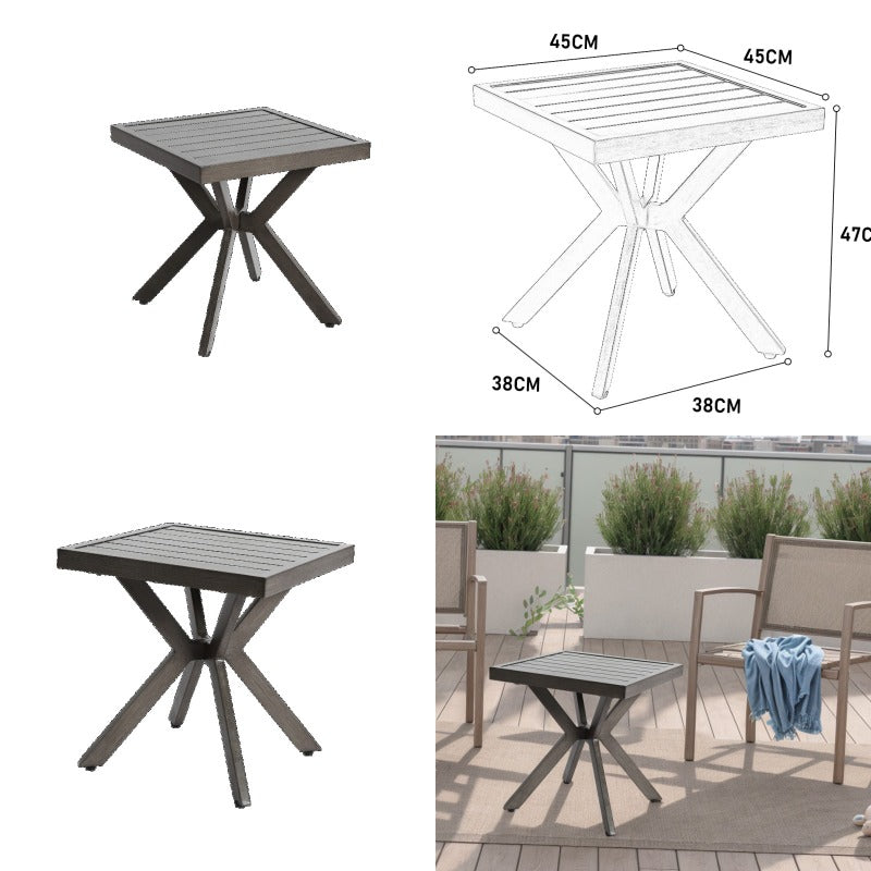 Aluminium Bijzettafel – Tafel – Bijzettafeltje – Bijzettafeltje Rond – Bijzettafel Vierkant – Weerbestendig – Lichtgewicht