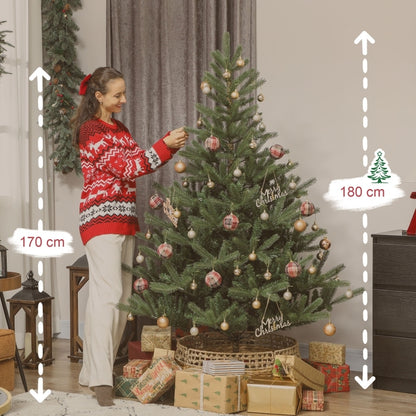 Kunstkerstboom – Nepkerstboom – Sierkerstboom – Kerstspar – Groene Boom – 180 cm Hoog – Brandvertragend Materiaal