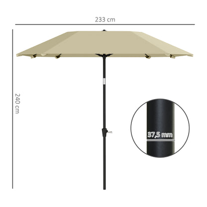 Parasol – Tuinparasol – Balkonparasol – Stokparasol – Waterafstotende Parasol – 2,3 Meter – Verstelbaar Met Kurkentrekker